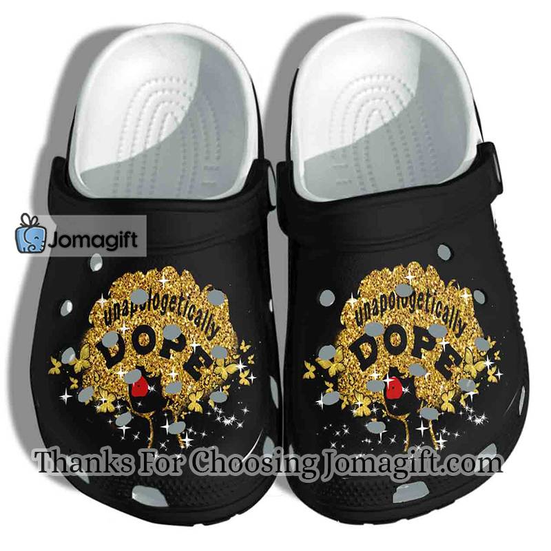 Personalize Black Unapologetically Dope Crocs Gift Personalize Black Unapologetically Dope Crocs Gift