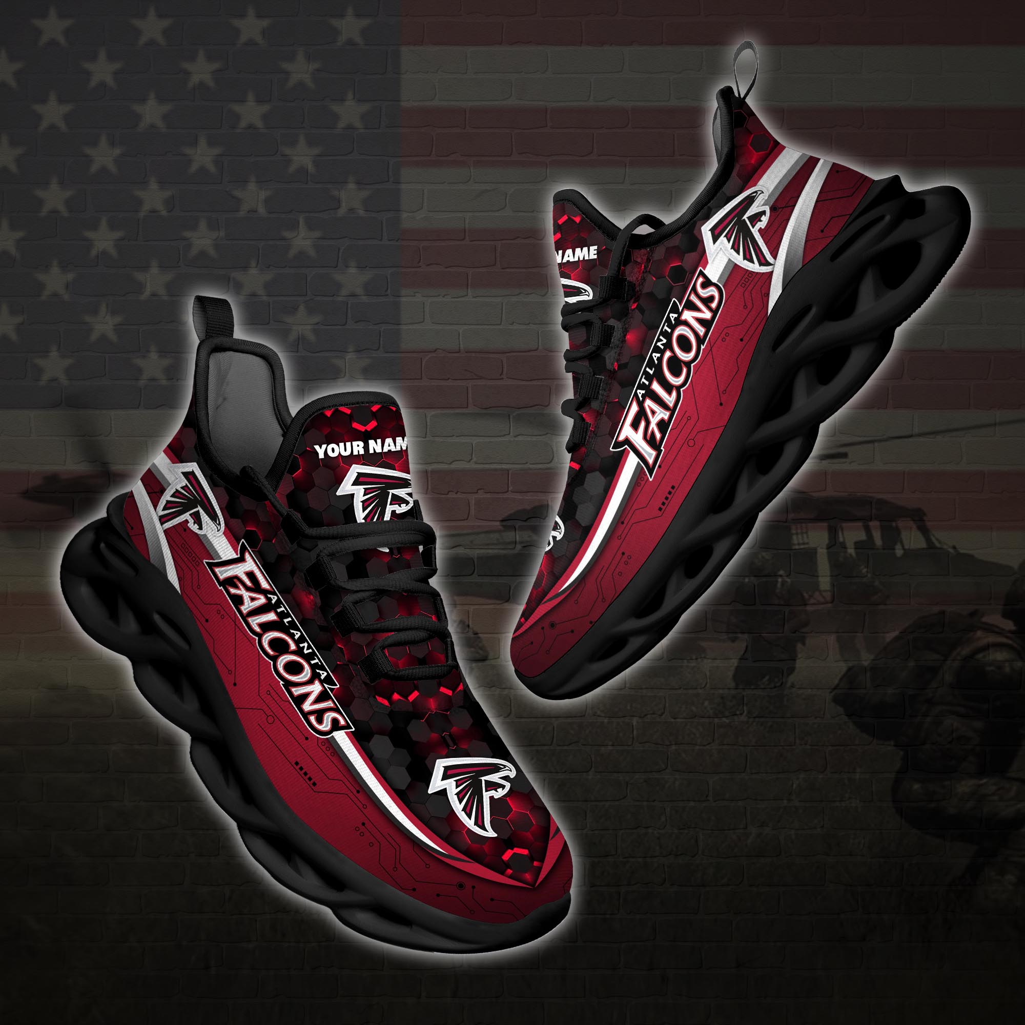 Personalized Atlanta Falcons Football Team Clunky Max Soul Shoes Personalized Atlanta Falcons Football Team Clunky Max Soul Shoes