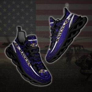 Personalized Baltimore Ravens Football Team Clunky Max Soul Shoes