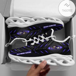 Personalized Baltimore Ravens Football Team Clunky Sneakers Max Soul Shoes