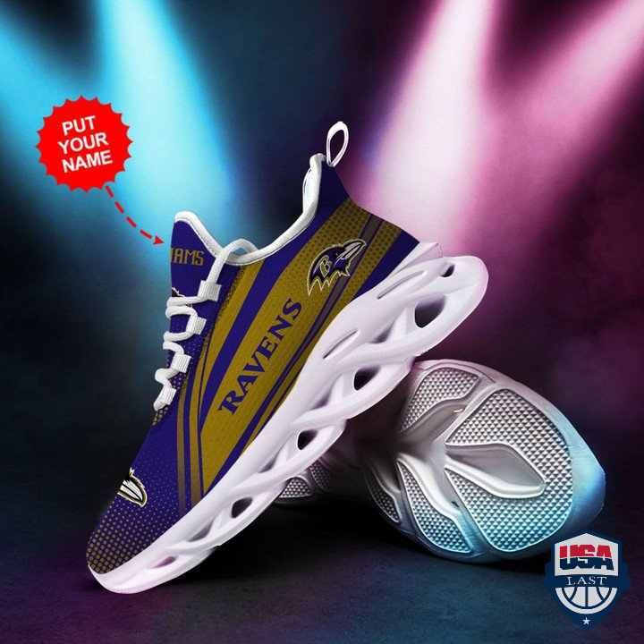 Personalized Baltimore Ravens Max Soul Sneakers 48 Personalized Baltimore Ravens Max Soul Sneakers 48