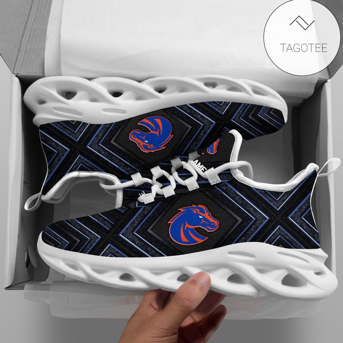 Personalized Boise State Broncos Clunky Sneakers Max Soul Shoes Personalized Boise State Broncos Clunky Sneakers Max Soul Shoes