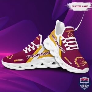 Personalized Brisbane Broncos Max Soul Shoes