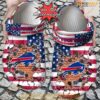 Personalized Buffalo Bills American Flag Breaking Wall Crocs Crocs Clog Shoes