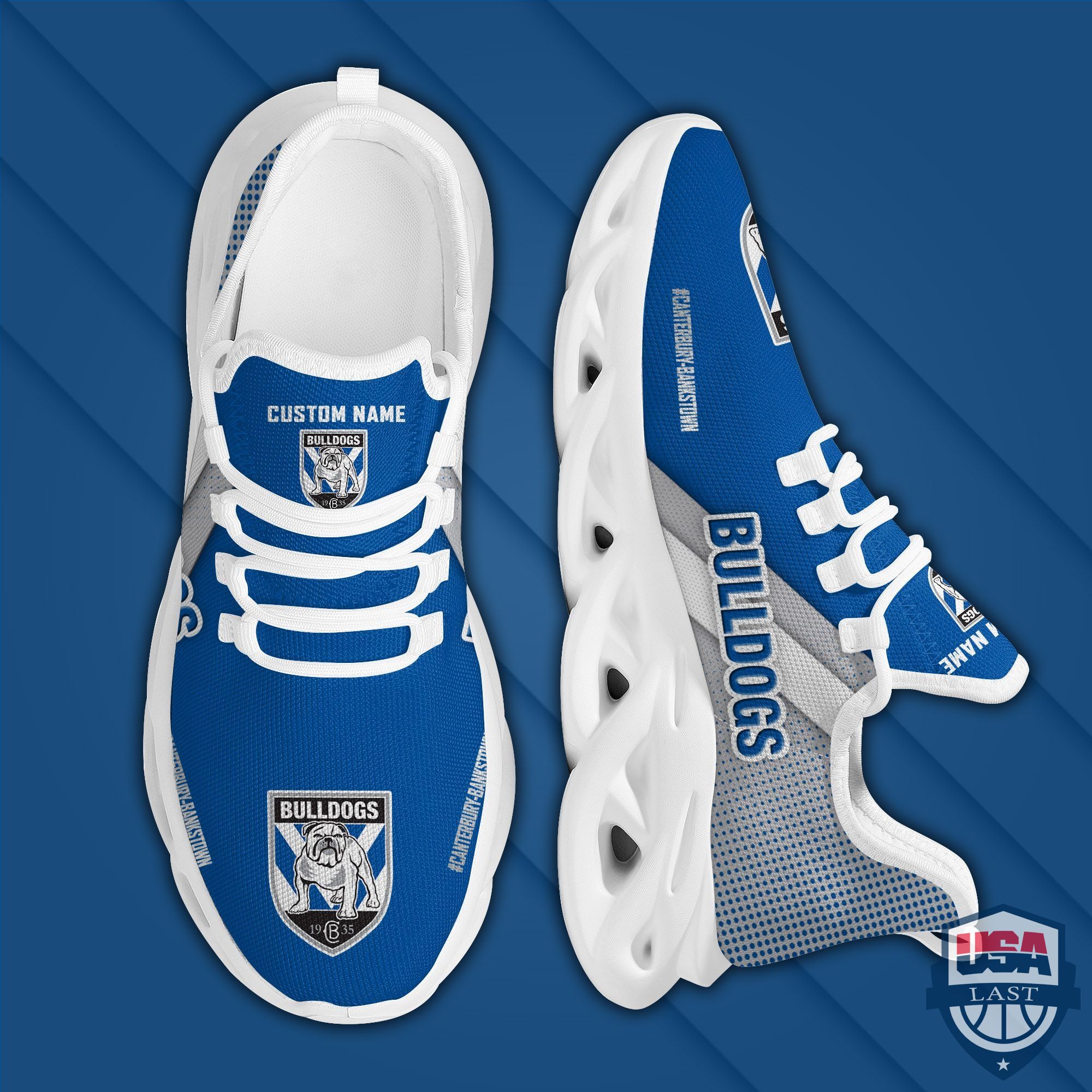 Personalized Canterbury-Bankstown Bulldogs Max Soul Shoes Personalized Canterbury-Bankstown Bulldogs Max Soul Shoes