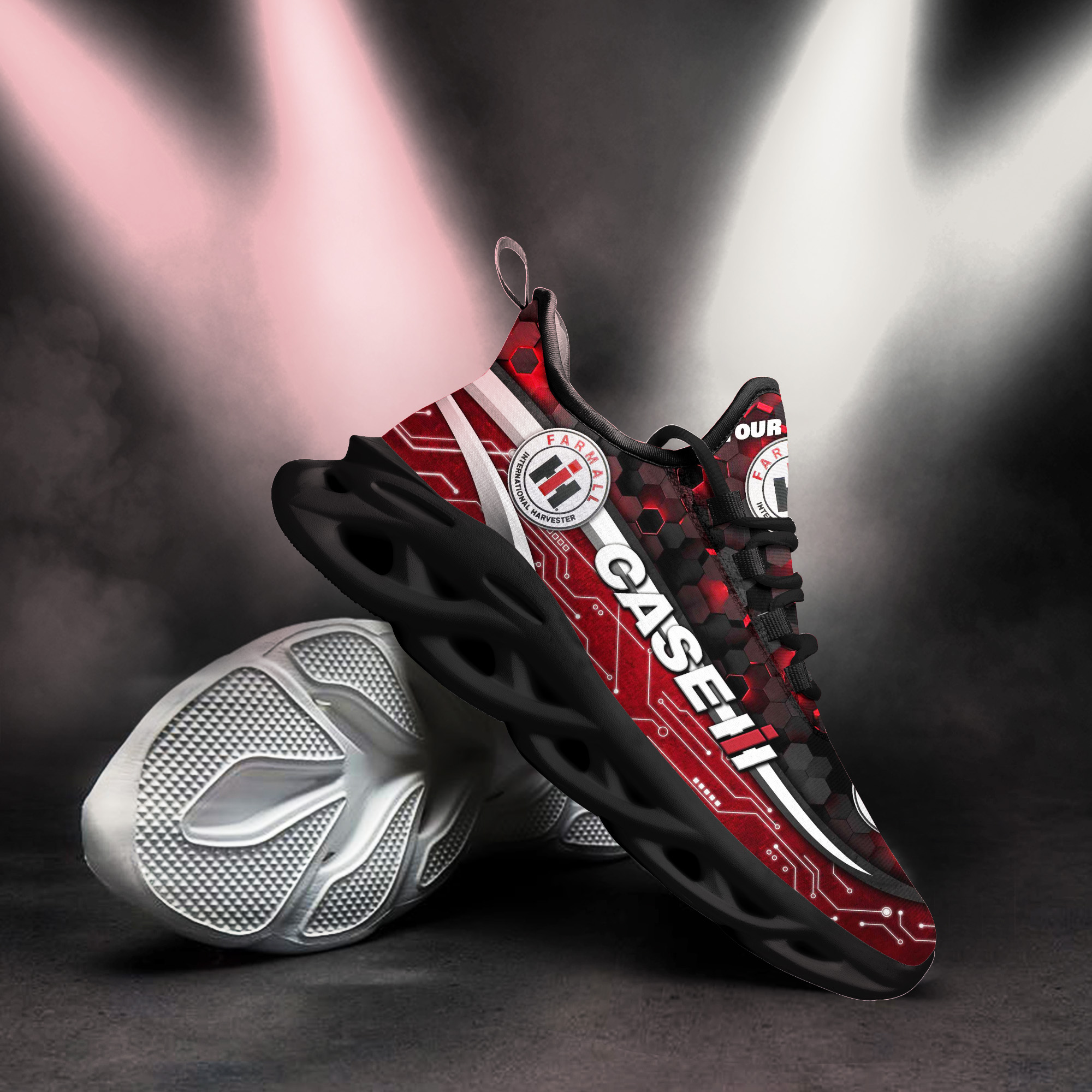 Personalized Case Ih Black Max Soul Clunky Sneaker Personalized Case Ih Black Max Soul Clunky Sneaker