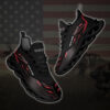 Personalized Case Ih Tractor Custom Black Clunky Max Soul Shoes