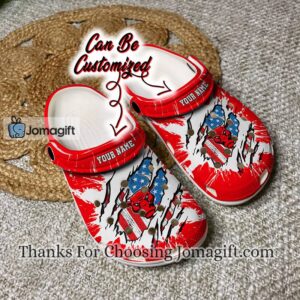 [Personalized] Chicago Bulls Ripped American Flag Crocs Gift