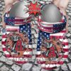 [Personalized] Cleveland Guardians American Flag Crocs Gift