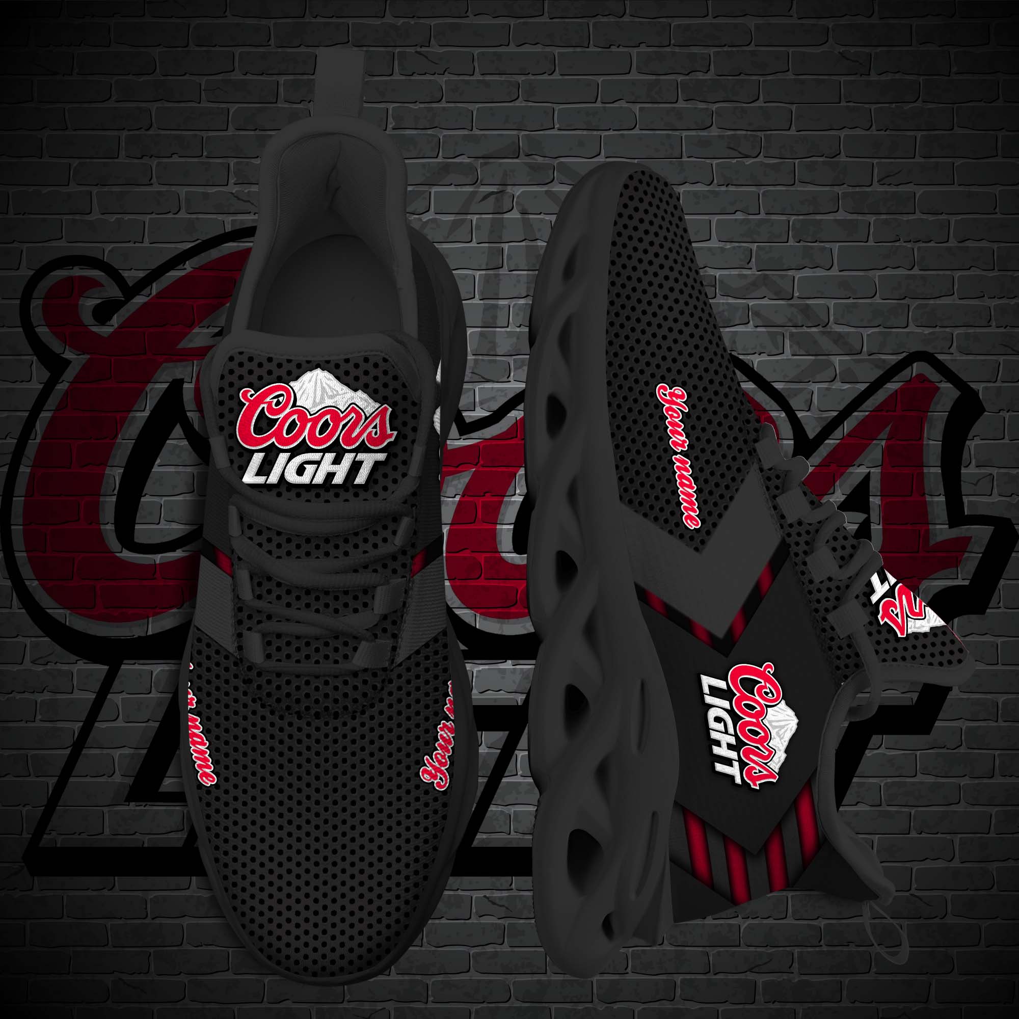 Personalized Coors Light Custom Clunky Max Soul Shoes Personalized Coors Light Custom Clunky Max Soul Shoes