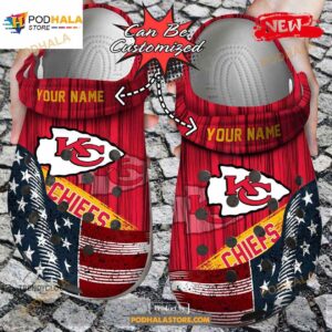 Personalized Crocs US Flag Kc Chiefs New Crocs Clog Shoes