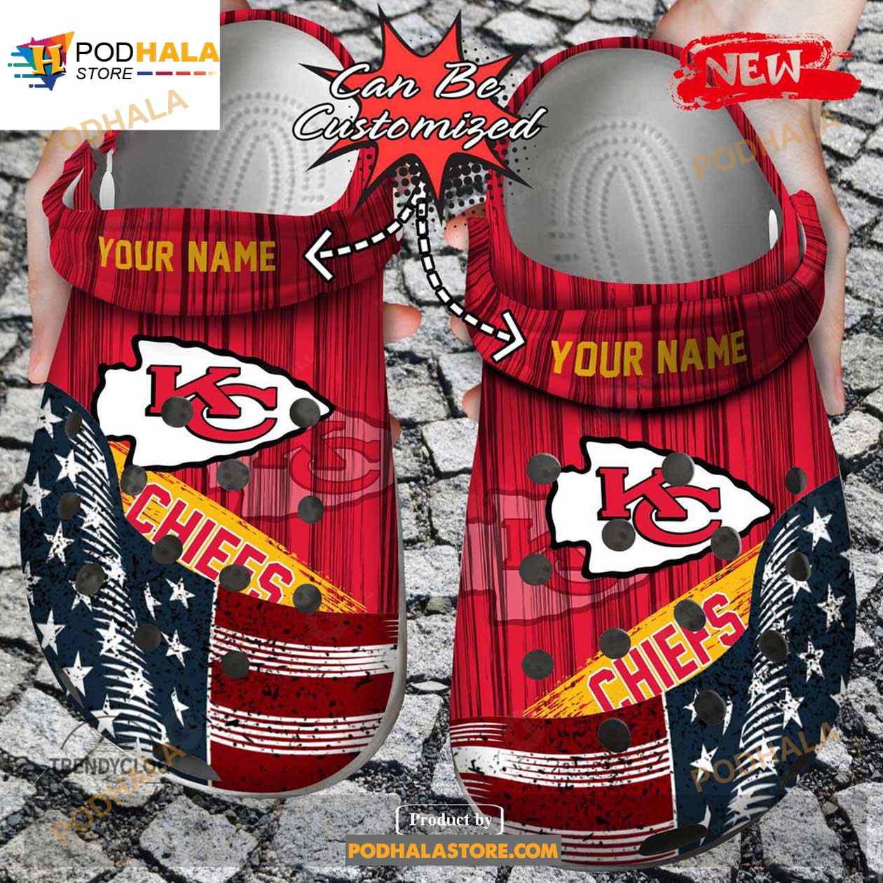 Personalized Crocs US Flag Kc Chiefs New Crocs Clog Shoes Personalized Crocs US Flag Kc Chiefs New Crocs Clog Shoes