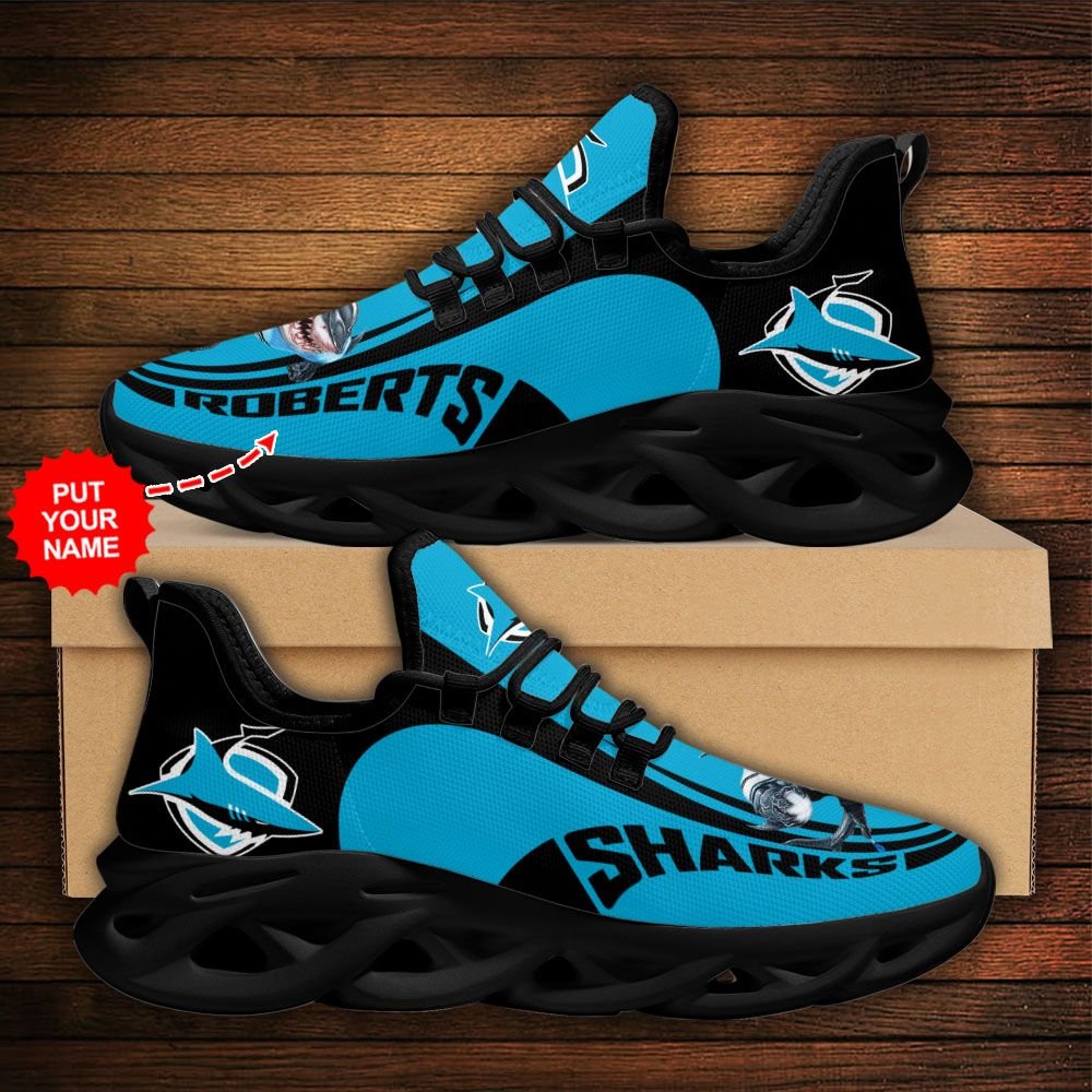 Personalized Cronulla-Sutherland Sharks Clunky Max Soul Shoes Personalized Cronulla-Sutherland Sharks Clunky Max Soul Shoes