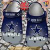 Personalized Dallas Cowboys Half Tone Drip Flannel Crocs Clog Shoes