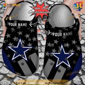 Personalized Dallas Cowboys Star Flag Crocs Clog Shoes