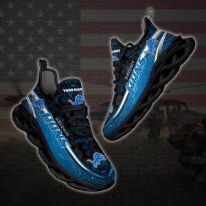 Personalized Detroit Lions Football Team Clunky Max Soul Shoes