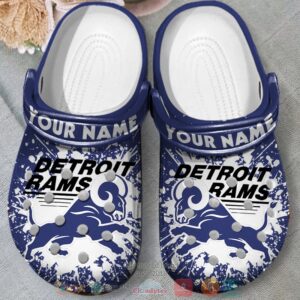 Personalized Detroit Rams Custom Crocs Crocband Shoes