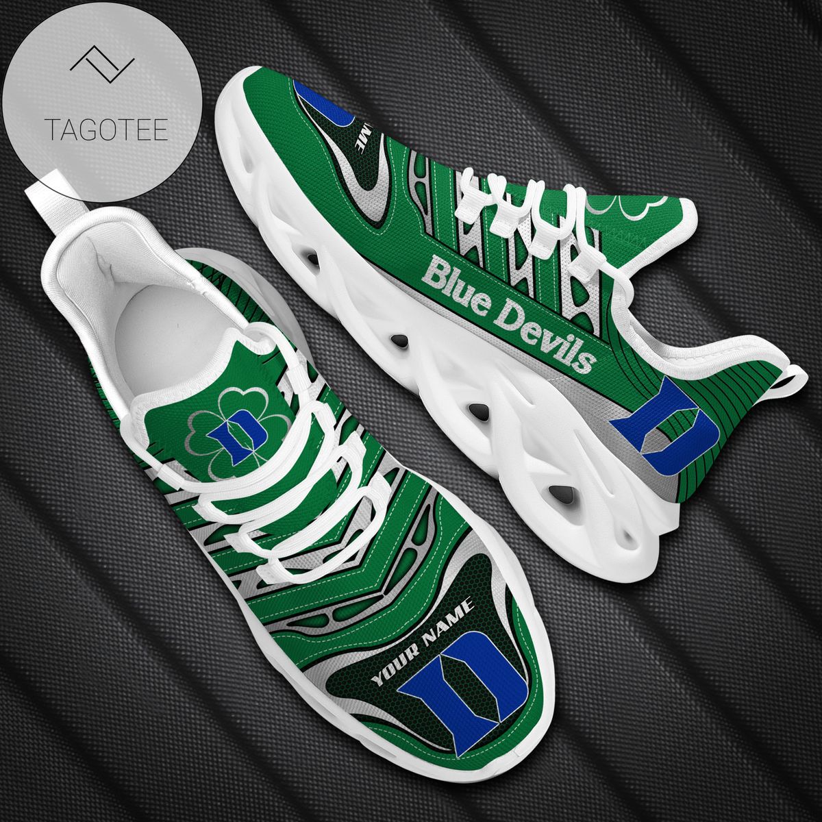 Personalized Duke Blue Devils Ncaa Saint Patrick S Day Shamrock Custom Name Clunky Max Soul Shoes Sneakers For Mens Womens Personalized Duke Blue Devils Ncaa Saint Patrick S Day Shamrock Custom Name Clunky Max Soul Shoes Sneakers For Mens Womens