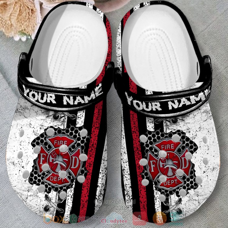 Personalized Firefighter Logo Custom Crocs Crocband Shoes Personalized Firefighter Logo Custom Crocs Crocband Shoes