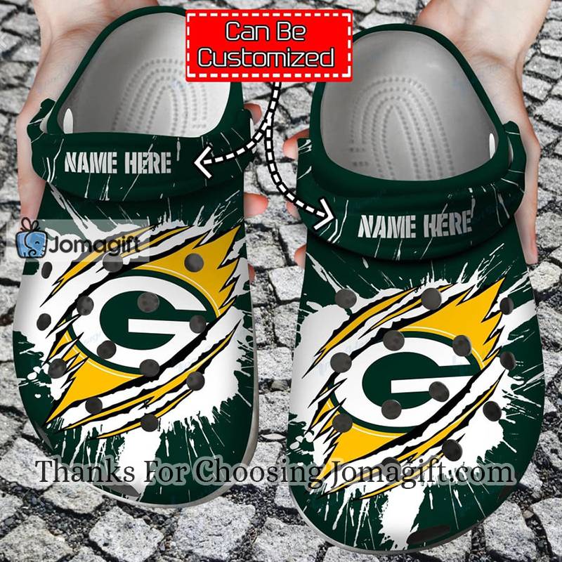 Personalized-Green-Bay-Packers-Ripped-Claw-Crocs-Gift-1