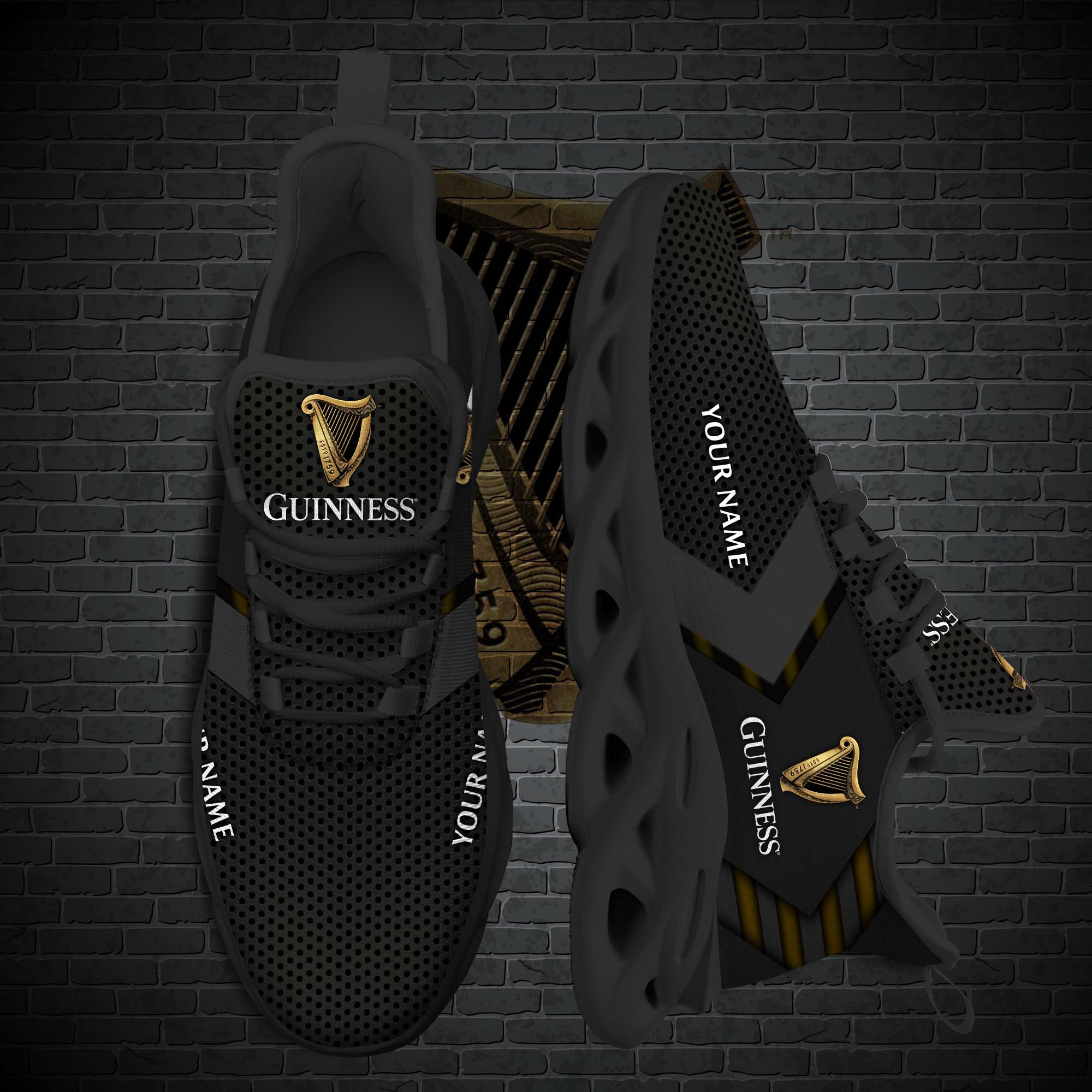 Personalized Guiness Custom Clunky Max Soul Shoes Personalized Guiness Custom Clunky Max Soul Shoes