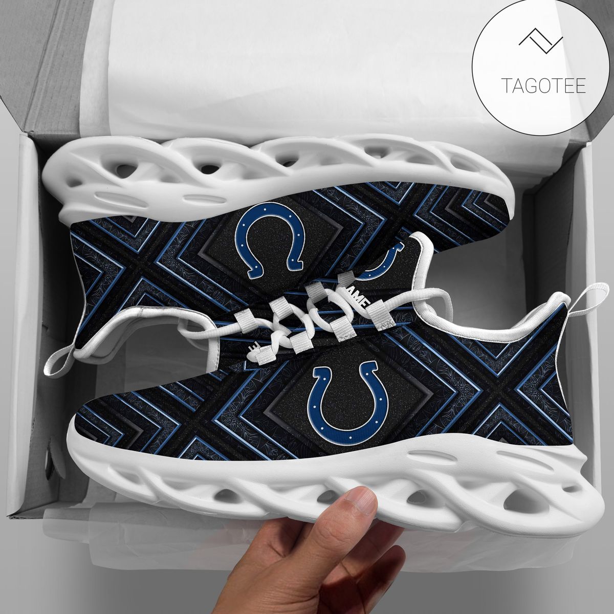 Personalized Indianapolis Colts Clunky Sneakers Max Soul Shoes Personalized Indianapolis Colts Clunky Sneakers Max Soul Shoes