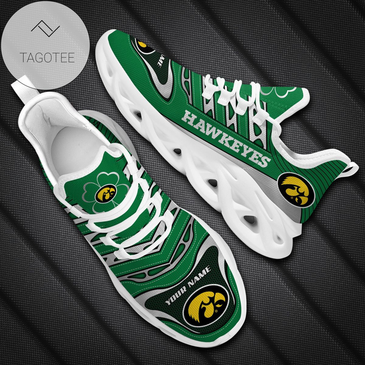 Personalized Iowa Hawkeyes Ncaa Saint Patrick S Day Shamrock Custom Name Clunky Max Soul Shoes Sneakers For Mens Womens Personalized Iowa Hawkeyes Ncaa Saint Patrick S Day Shamrock Custom Name Clunky Max Soul Shoes Sneakers For Mens Womens