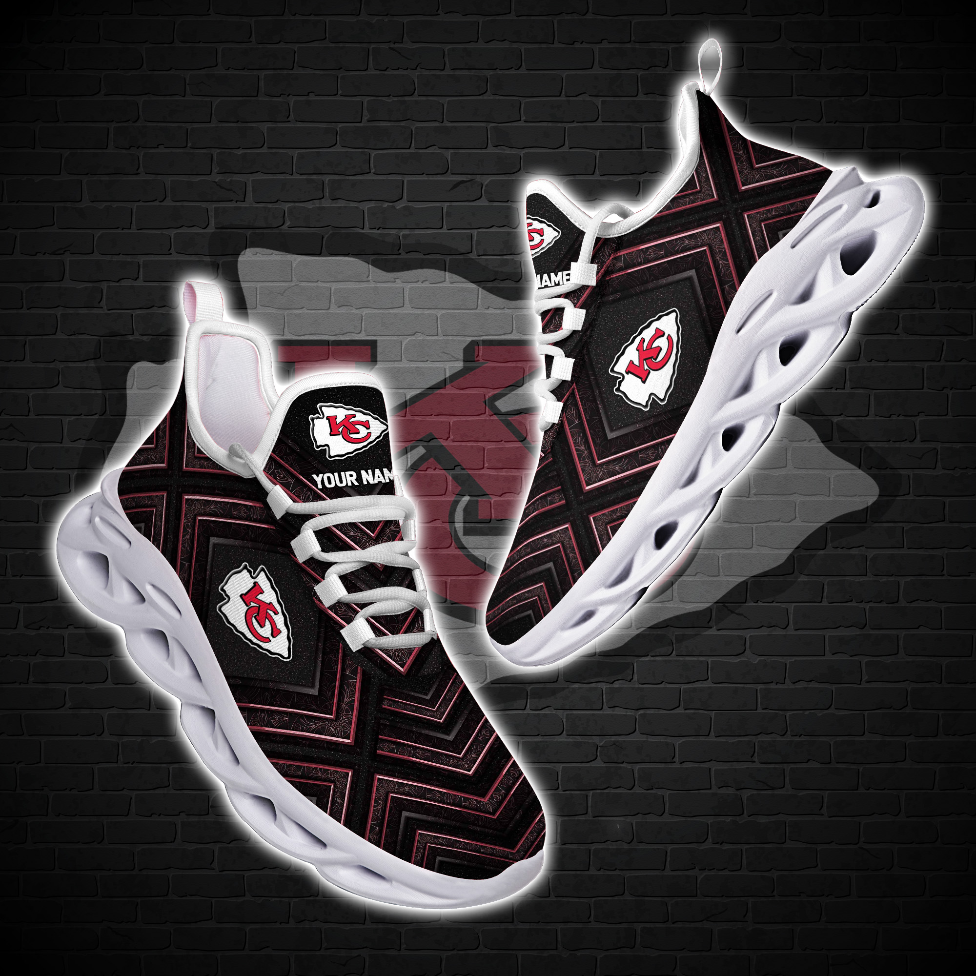 Personalized Kansas City Chiefs Custom Clunky Max Soul Shoes Personalized Kansas City Chiefs Custom Clunky Max Soul Shoes