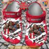 Personalized Kansas City Chiefs Mascot Ripped Flag Crocs Clog Shoes