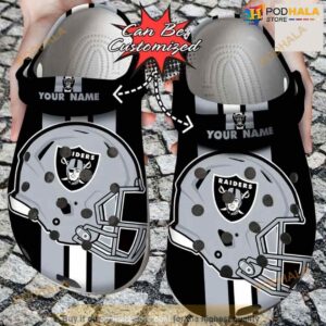Personalized Las Vegas Raiders Team Helmets Crocs Clog Shoes