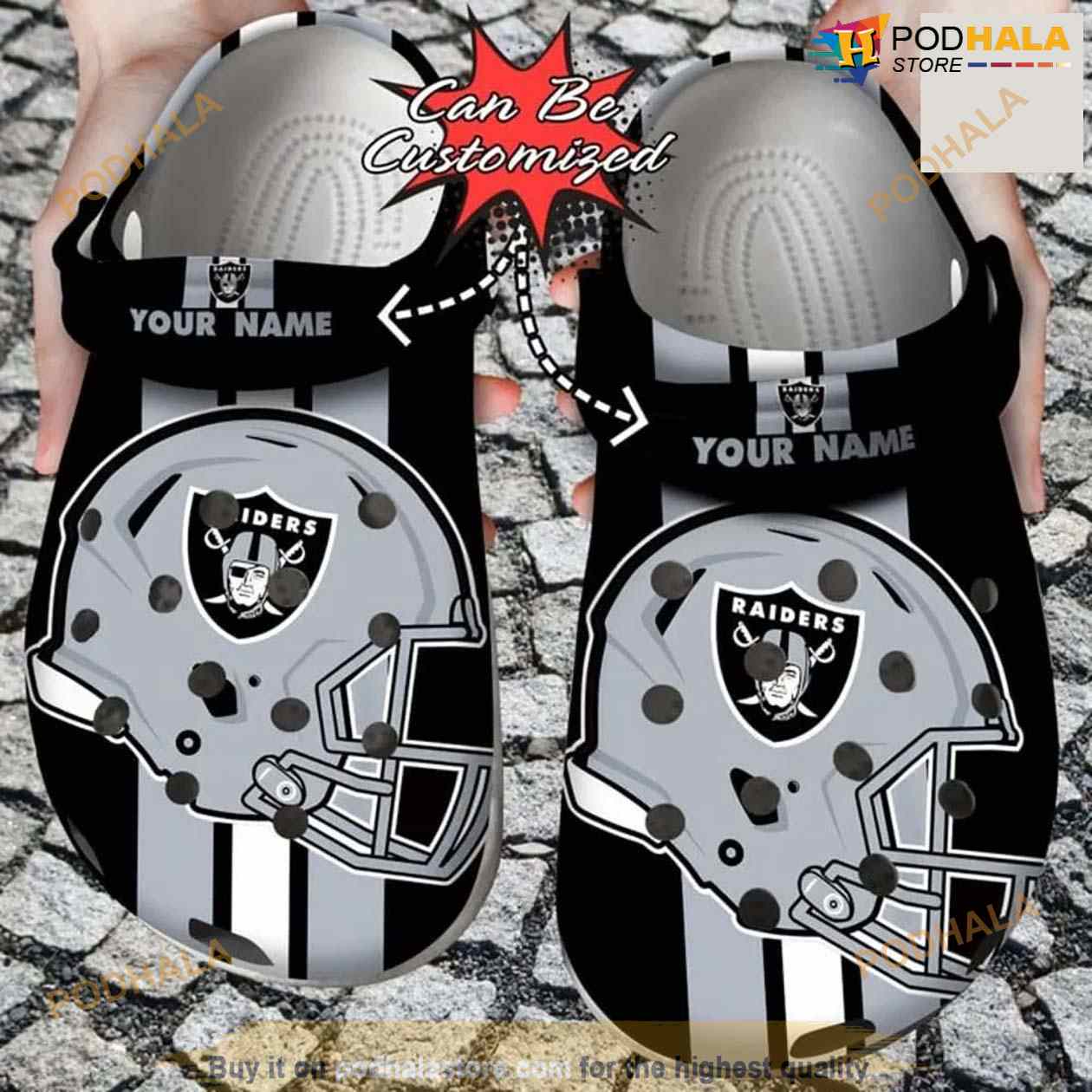 Personalized Las Vegas Raiders Team Helmets Crocs Clog Shoes Personalized Las Vegas Raiders Team Helmets Crocs Clog Shoes