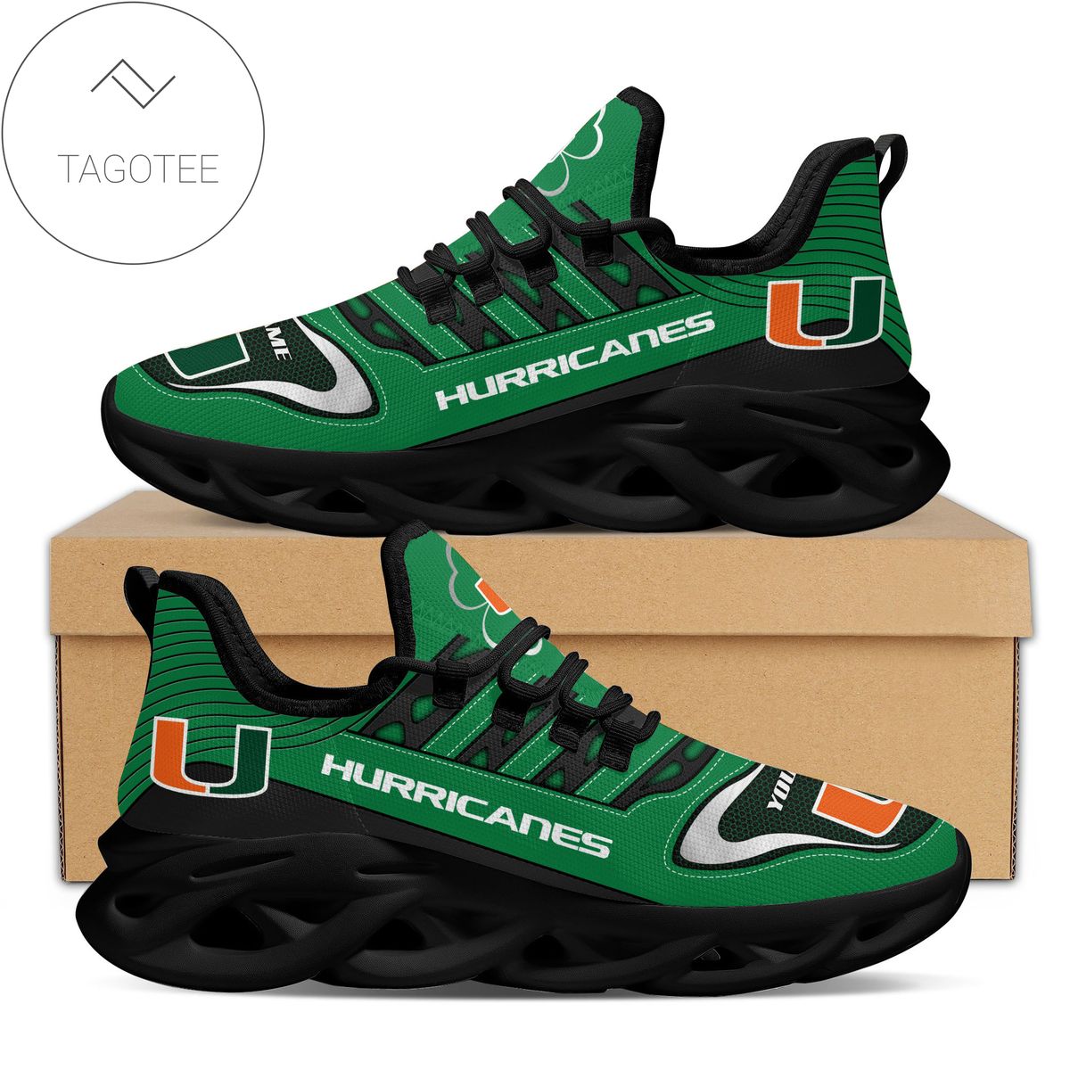 Personalized Miami Hurricanes Ncaa Saint Patrick S Day Shamrock Custom Name Clunky Max Soul Shoes Sneakers For Mens Womens Personalized Miami Hurricanes Ncaa Saint Patrick S Day Shamrock Custom Name Clunky Max Soul Shoes Sneakers For Mens Womens