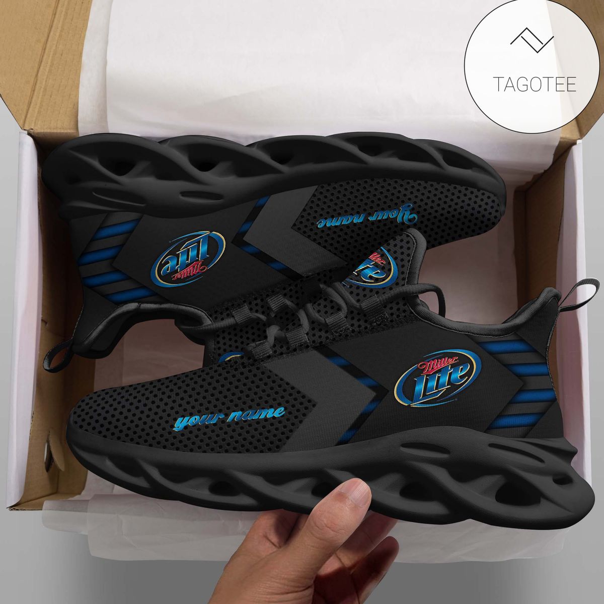 Personalized Miller Lite Custom Clunky Sneakers Max Soul Shoes Personalized Miller Lite Custom Clunky Sneakers Max Soul Shoes