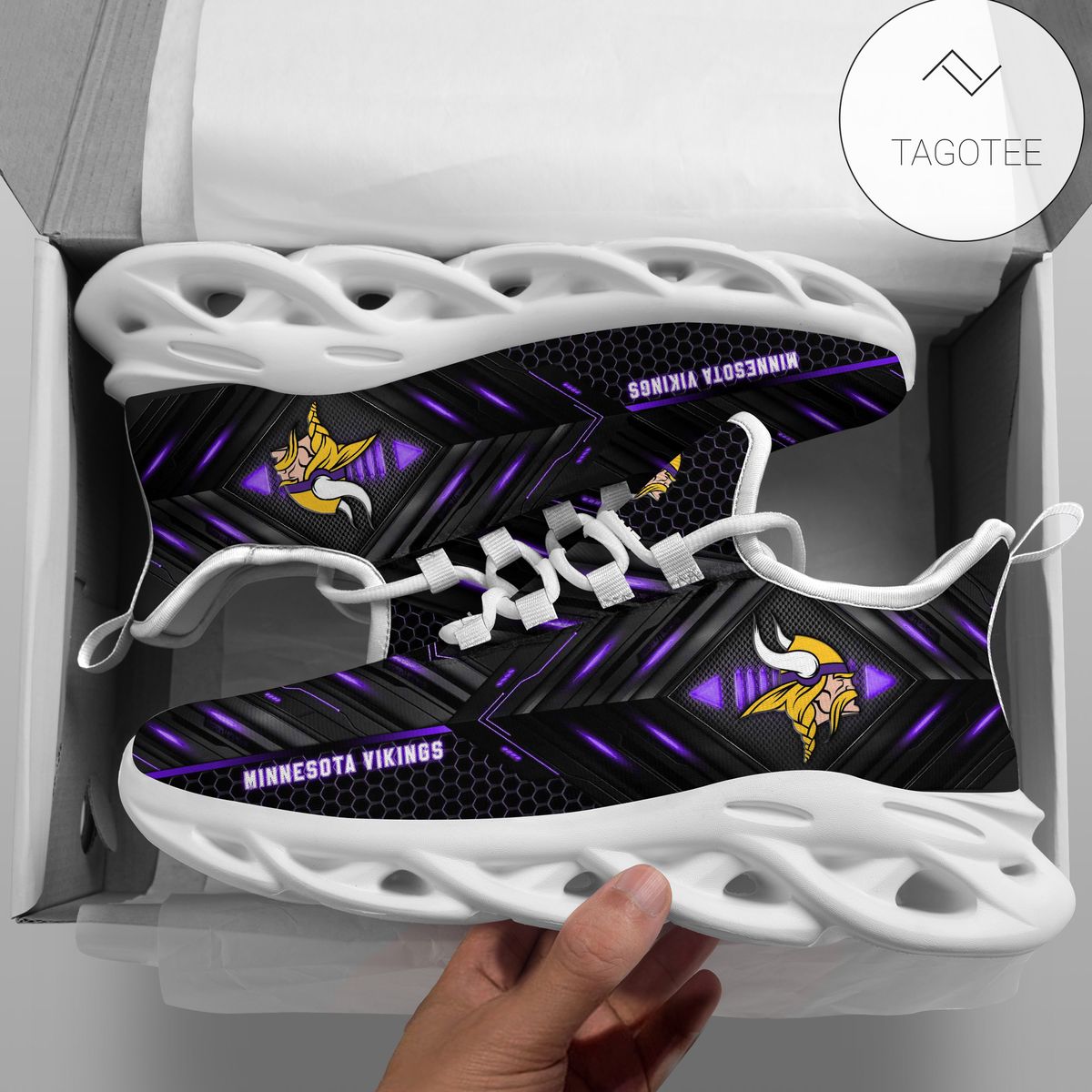 Personalized Minnesota Vikings Football Team Clunky Sneakers Max Soul Shoes Personalized Minnesota Vikings Football Team Clunky Sneakers Max Soul Shoes