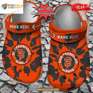 Personalized Name Baseball Crocs Sf Giants Color Splash Clog Shoes