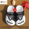 Personalized Name Las Vegas Raiders Gift For Fan Crocs Crocband Clogs Comfy Footwear