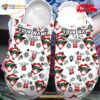 Personalized Name Merry Christmas Baby Yoda White Crocs Classic Clog Shoes
