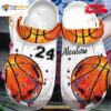 Personalized Name Number Watercolor Basketball Crocs Classic Clog Shoes