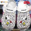Personalized Name Snoopy White Crocs Classic Clog Shoes