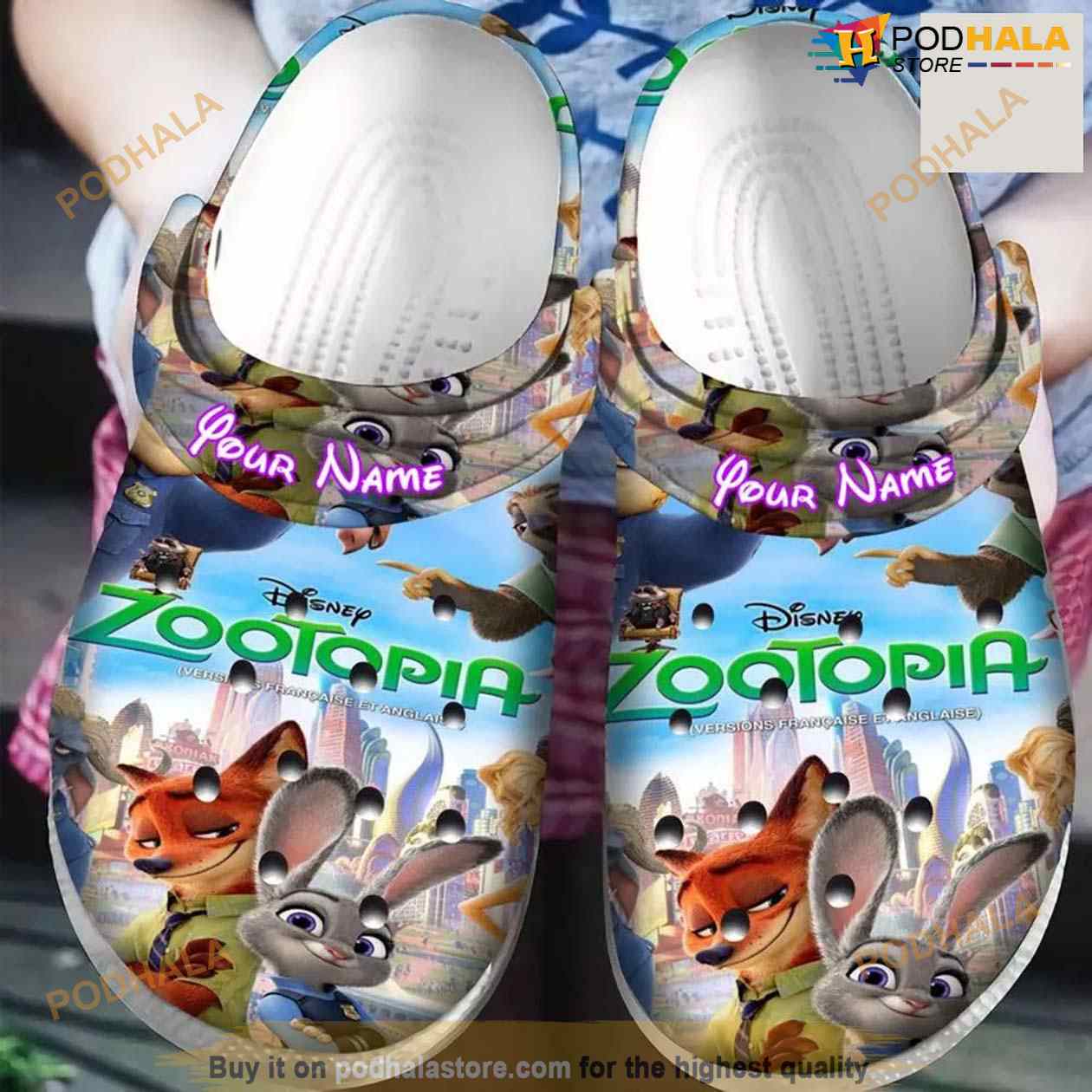 Personalized Name Zootopia Crocs Clogs Shoes Comfortable For Mens Womens Classic Clog Personalized Name Zootopia Crocs Clogs Shoes Comfortable For Mens Womens Classic Clog