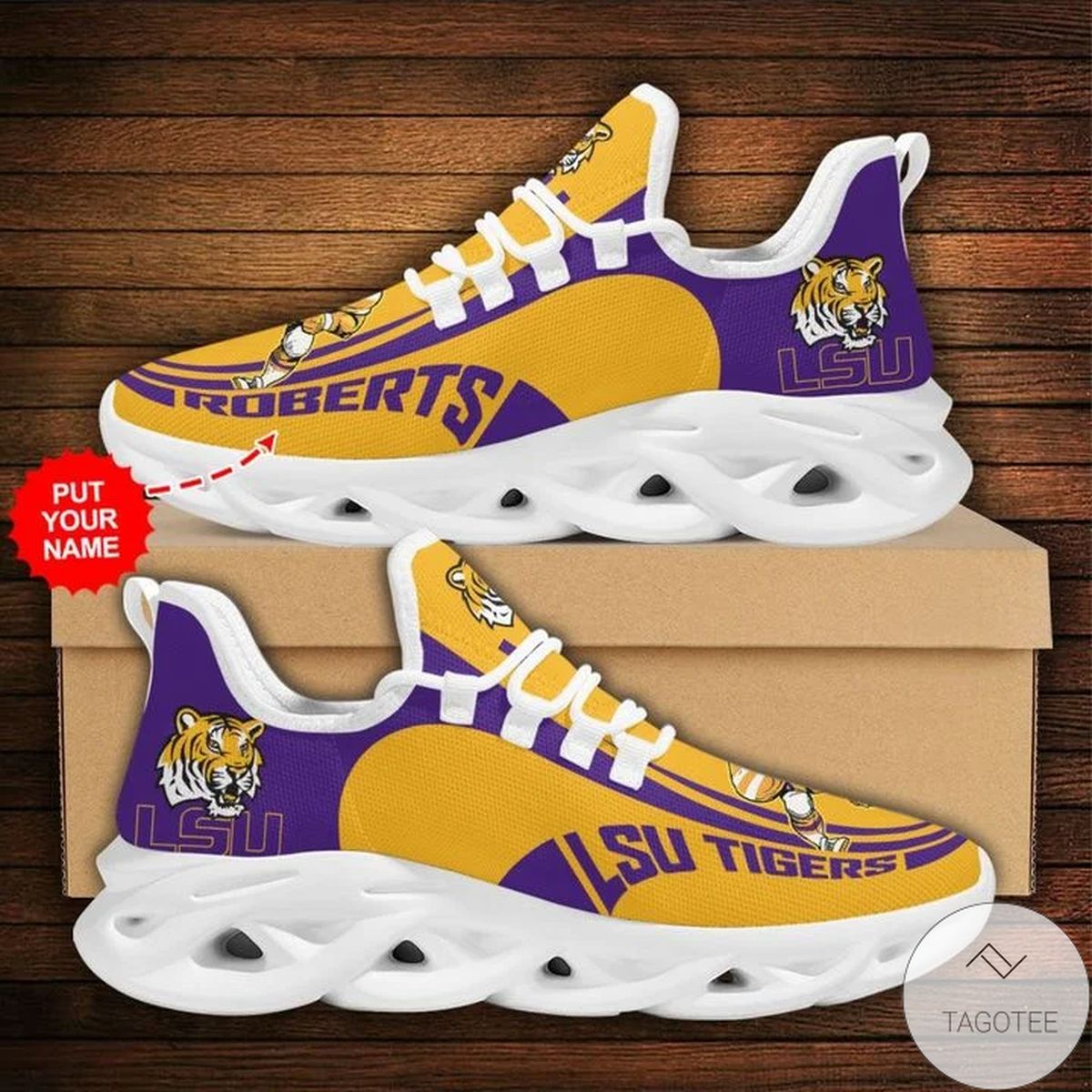 Personalized Ncaa Lsu Tigers Sneaker Max Soul Shoes Personalized Ncaa Lsu Tigers Sneaker Max Soul Shoes