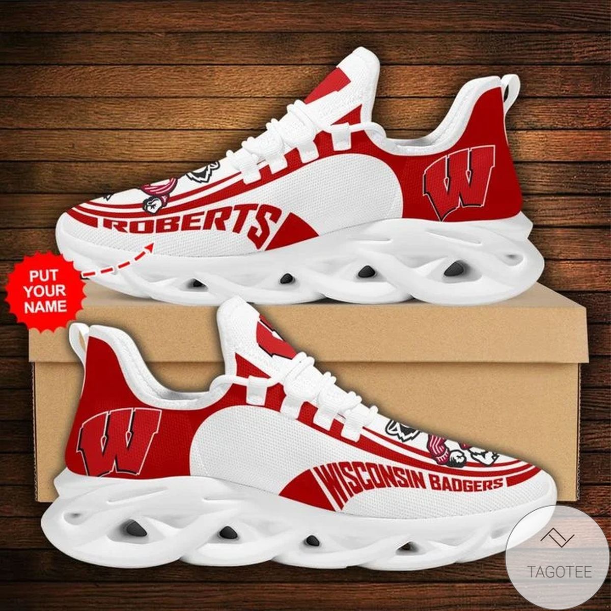 Personalized Ncaa Wisconsin Badgers Sneaker Max Soul Shoes Personalized Ncaa Wisconsin Badgers Sneaker Max Soul Shoes
