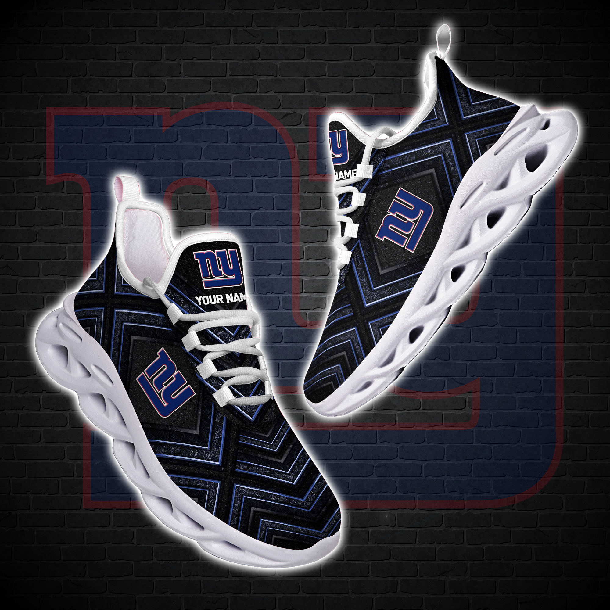 Personalized New York Giants Custom Clunky Max Soul Shoes Personalized New York Giants Custom Clunky Max Soul Shoes
