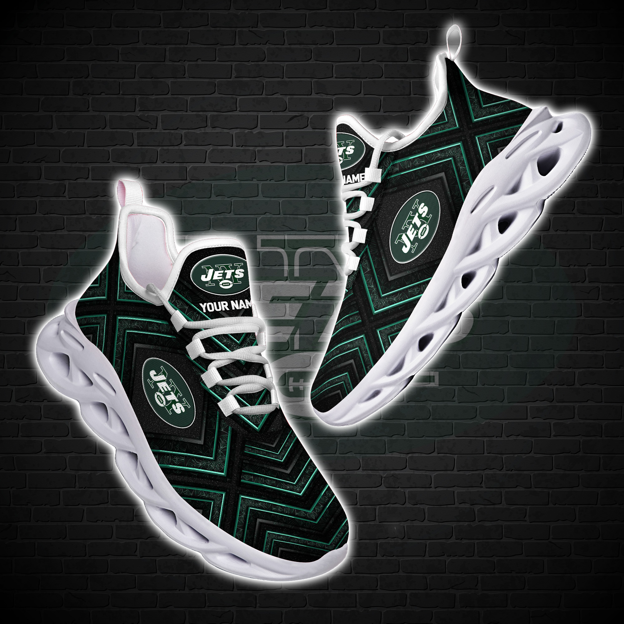Personalized New York Jets Custom Clunky Max Soul Shoes Personalized New York Jets Custom Clunky Max Soul Shoes