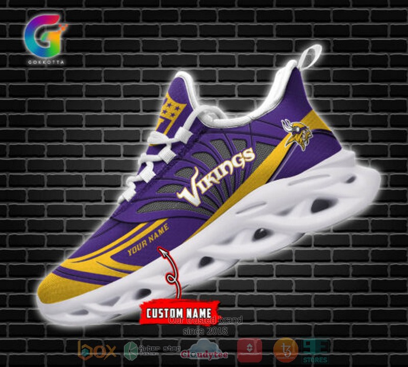 Personalized Nfl Minnesota Vikings Custom Clunky Max Soul Shoes Personalized Nfl Minnesota Vikings Custom Clunky Max Soul Shoes
