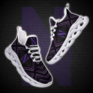Personalized Northwestern Wildcats Custom Clunky Max Soul Shoes