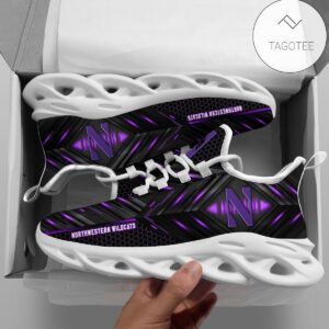 Personalized Northwestern Wildcats Football Team Clunky Sneakers Max Soul Shoes