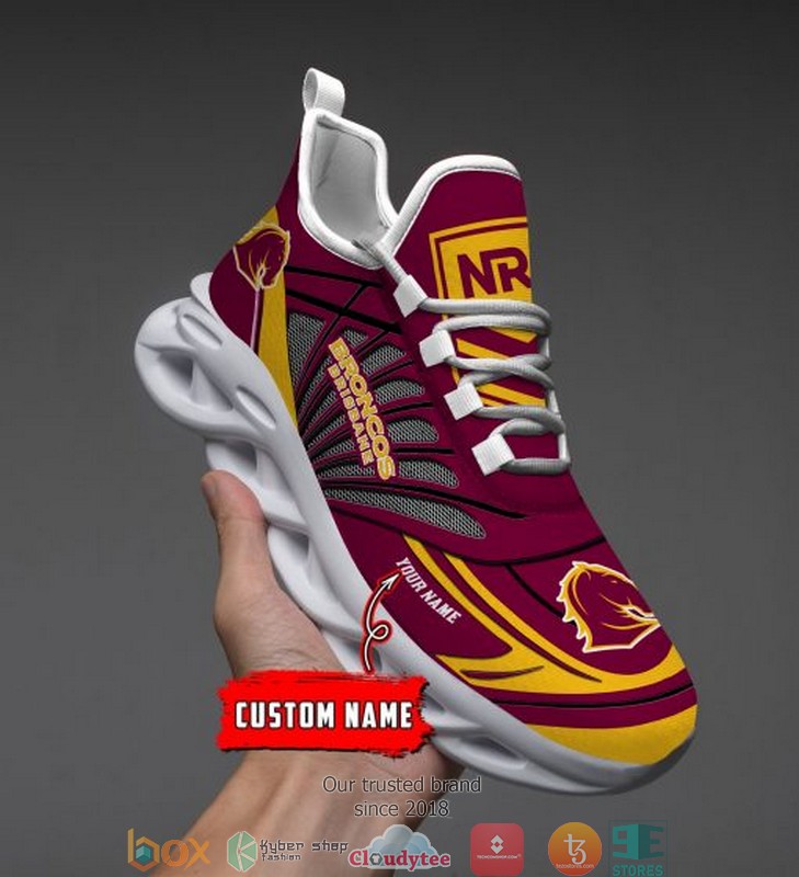 Personalized Nrl Brisbane Broncos Max Soul Sneakers Personalized Nrl Brisbane Broncos Max Soul Sneakers