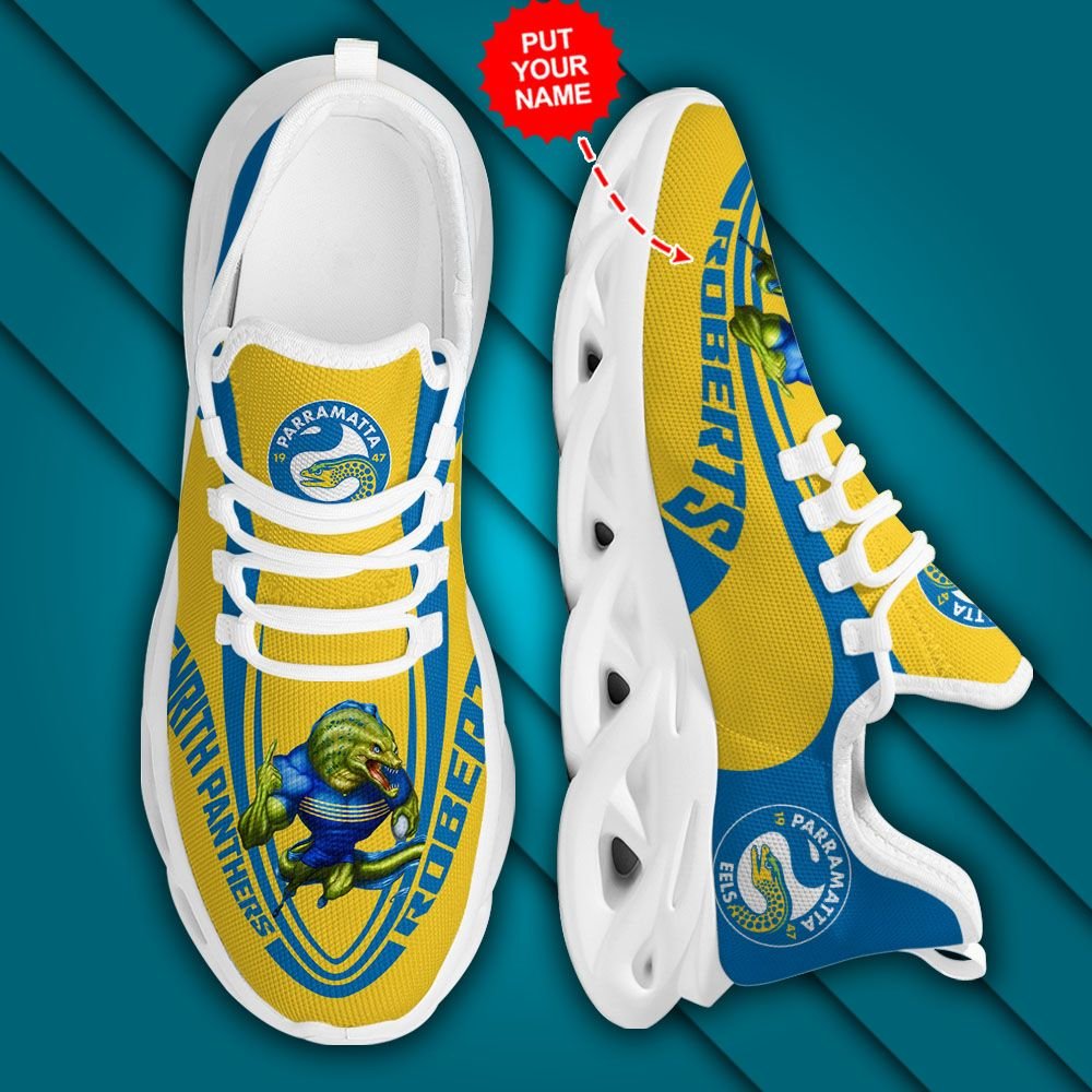 Personalized Nrl Parramatta Eels Max Soul Sneaker Shoes Personalized Nrl Parramatta Eels Max Soul Sneaker Shoes
