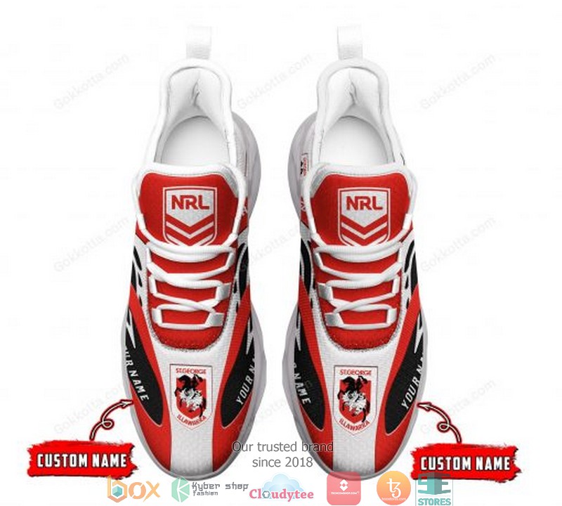 Personalized Nrl St. George Illawarra Dragons Clunky Max Soul Shoes Personalized Nrl St. George Illawarra Dragons Clunky Max Soul Shoes